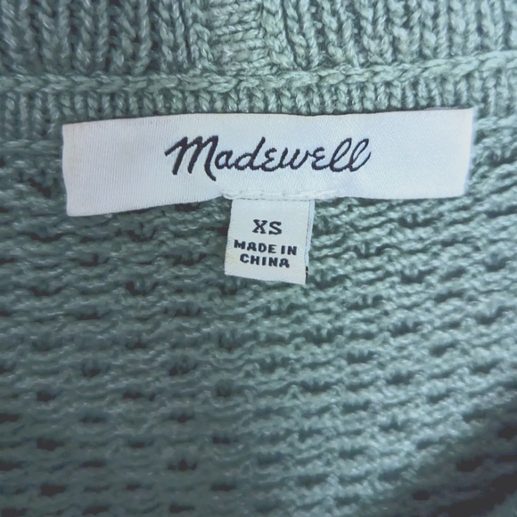 NWOT Madewell Canby Button Mockneck Sweater, XS - Picture 6 of 6